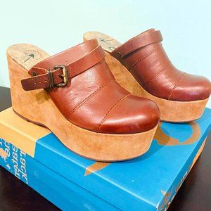 OTBT Brown Journey Leather Clogs  - New with Box